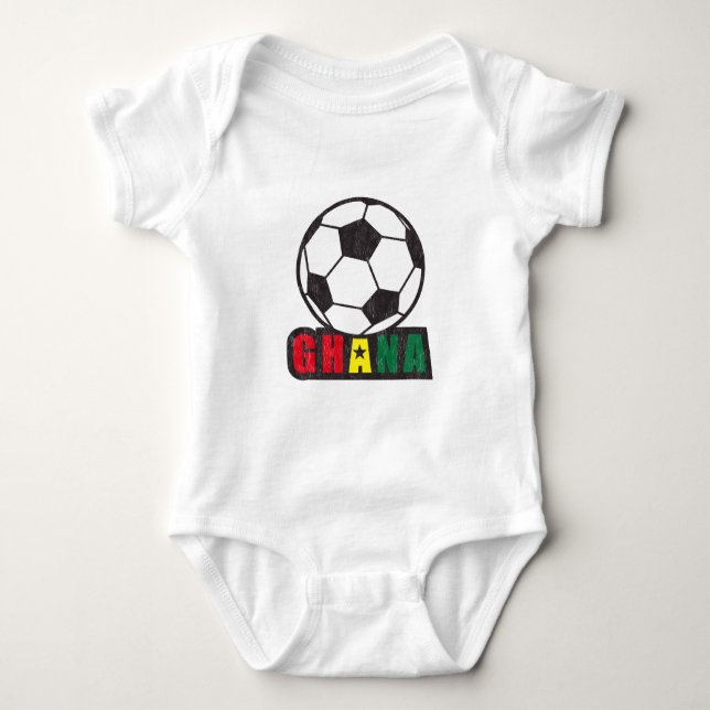 Body Para Bebê Futebol de Ghana (Frente)