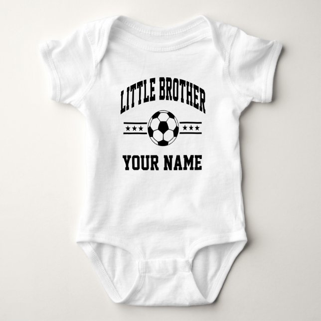Body Para Bebê futebol de irmãozinho personalizado (Frente)