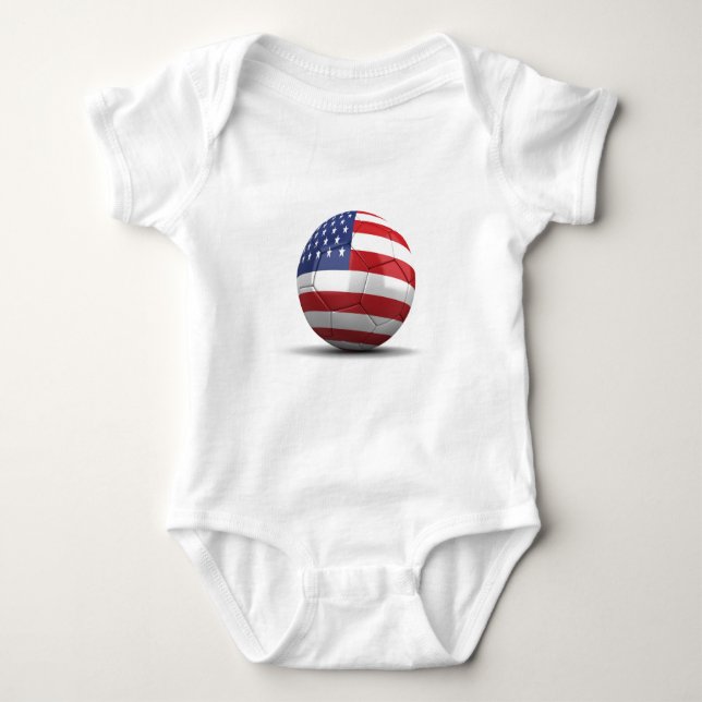 Body Para Bebê Futebol dos EUA (Frente)