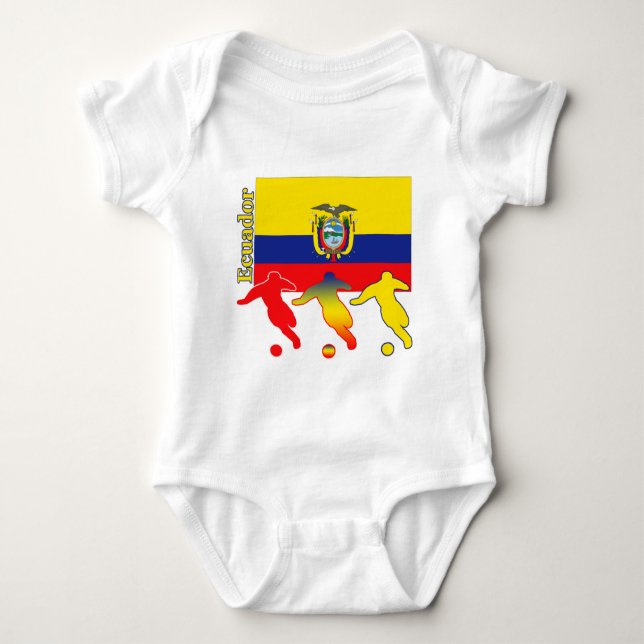 Body Para Bebê Futebol Equador (Frente)