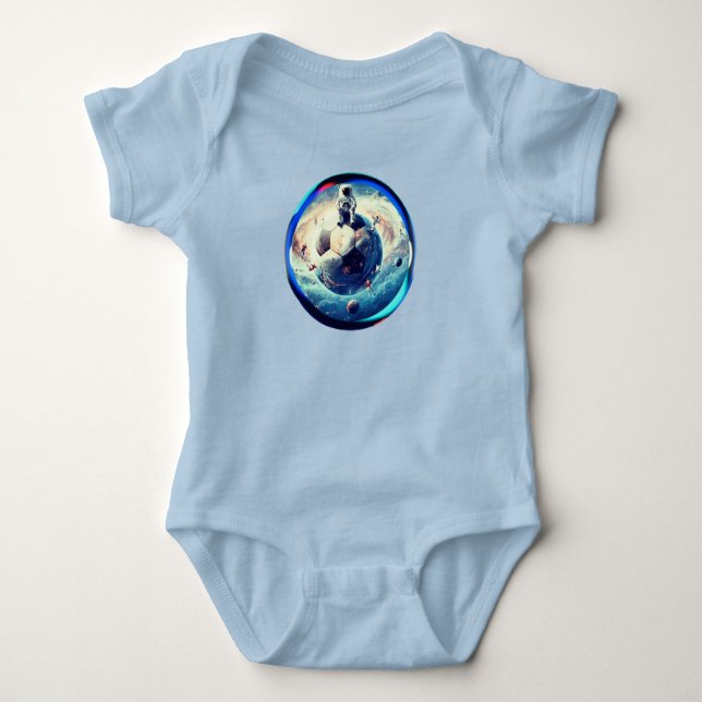 Body Para Bebê Futebol Espacial Astronauta (Frente)
