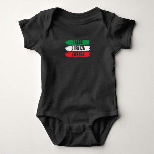 Body Para Bebê Futebol Mexicano Tacos Cerveza