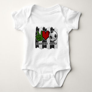 Body Para Bebê Futebol Peace and Love