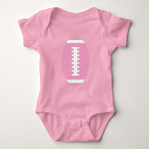 Body Para Bebê FUTEBOL Rosa   Gráfico de Futebol do Rosa Frente