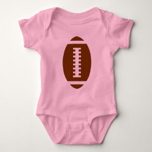 Body Para Bebê FUTEBOL Rosa   Gráfico de futebol frontal