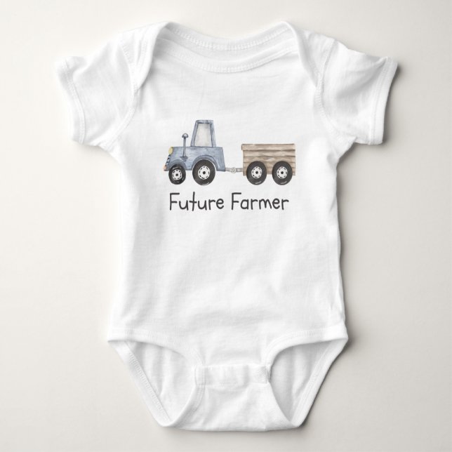 Body Para Bebê Future Farmer, Country Baby Shower Gift (Frente)