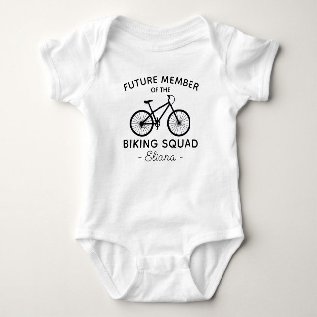 Body Para Bebê Future Member of The Biking Squad - Cycling (Frente)