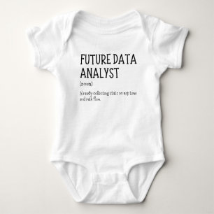 Body Para Bebê Futuro Analista de Dados Frase Divertida de Bebê d
