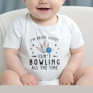 Body Para Bebê Futuro Bebê de Boliche - Pai de Boliche Engraçado