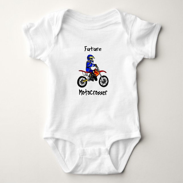 Body Para Bebê Futuro Caçador de Bebês Motocross (Boy) (Frente)