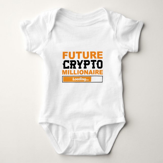 Body Para Bebê Futuro carregamento Crypto Millionaire (Frente)