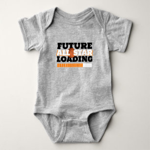 Body Para Bebê Futuro Cinza Todas as Estrelas Carregando Bebê Bas