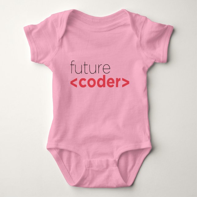 Body Para Bebê Futuro <coder> Onsie (Frente)