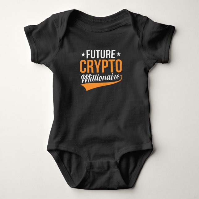 Body Para Bebê Futuro Cripto Millionaire é um Dia Milionário (Frente)