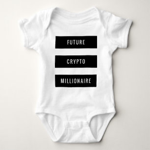 Body Para Bebê Futuro Crypto Millionaire Baby Block Design