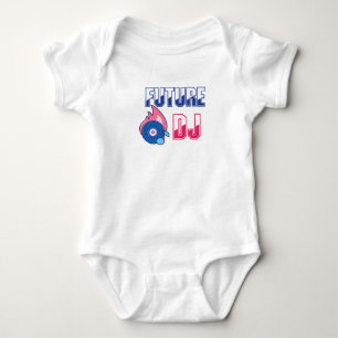 Body Para Bebê Futuro D.J. Baby unisex boy girl DJ azul rosa