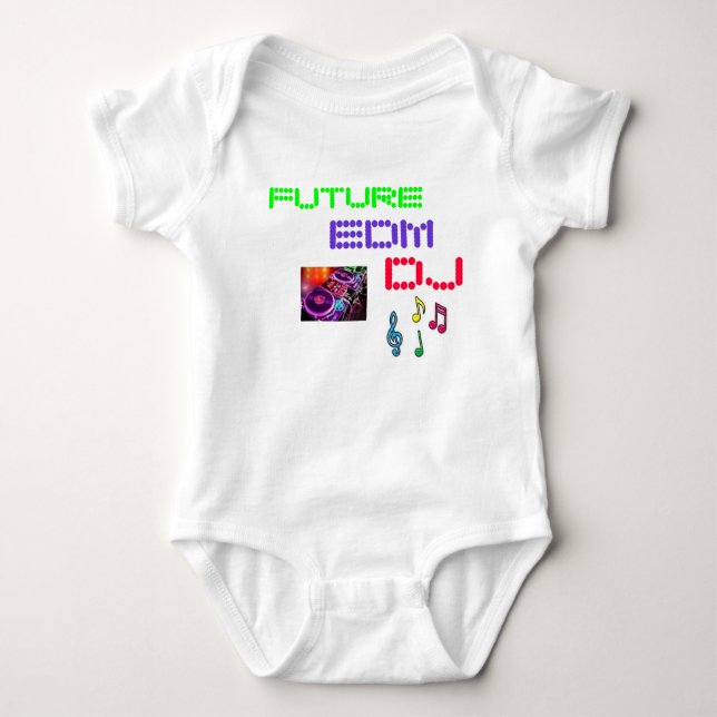 BODY PARA BEBÊ FUTURO EDM DJ (Frente)