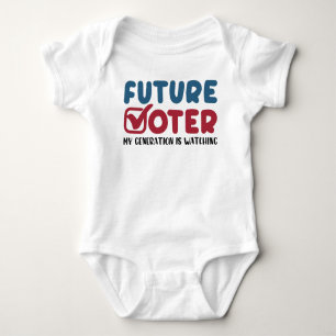 Body Para Bebê Futuro Eleitor Minha Geração Está Assistindo Vot
