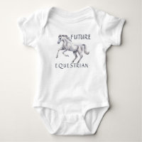 Futuro equestre com cavalo branco