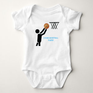 Body Para Bebê Futuro jogador de basquetebol com bola