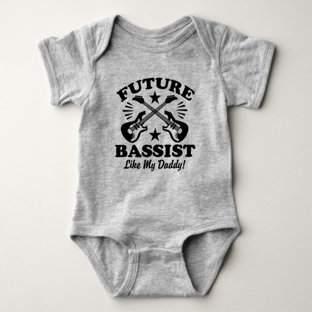 Body Para Bebê Futuro Jogador De Bass Como Meu Pai (Frente)