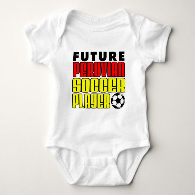 Body Para Bebê Futuro Jogador de Futebol Peruano (Frente)