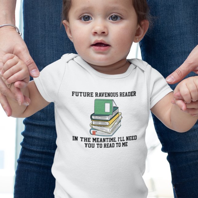 Body Para Bebê Futuro Leitor Ravenoso Pilhas de Livros (Criador carregado)