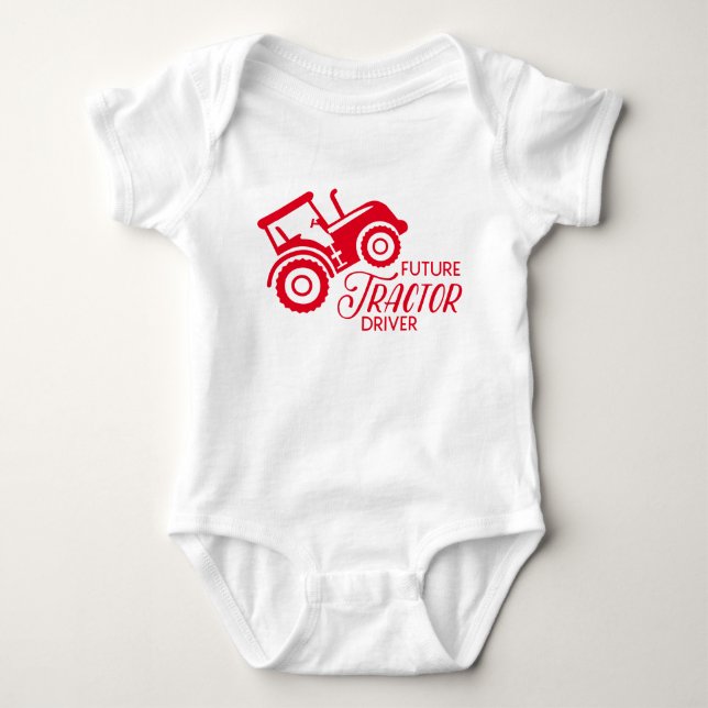 Body Para Bebê Futuro Motorista de Trator (Frente)