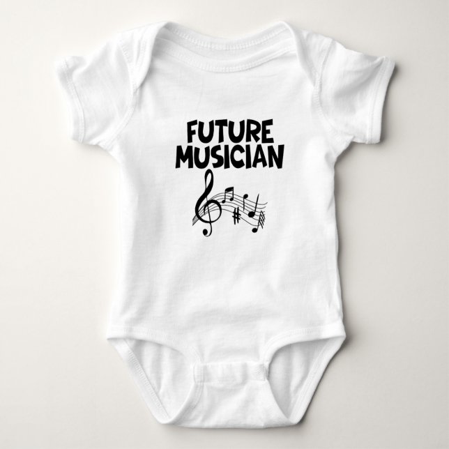 Body Para Bebê Futuro Musical Baby T-Shirt (Frente)