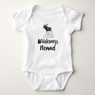 Body Para Bebê Futuro Nômade Selvagem Com Moose