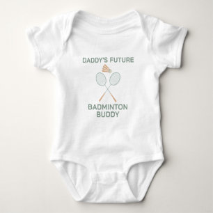 Body Para Bebê Futuro Parceiro de Badminton do Papai - Badminton