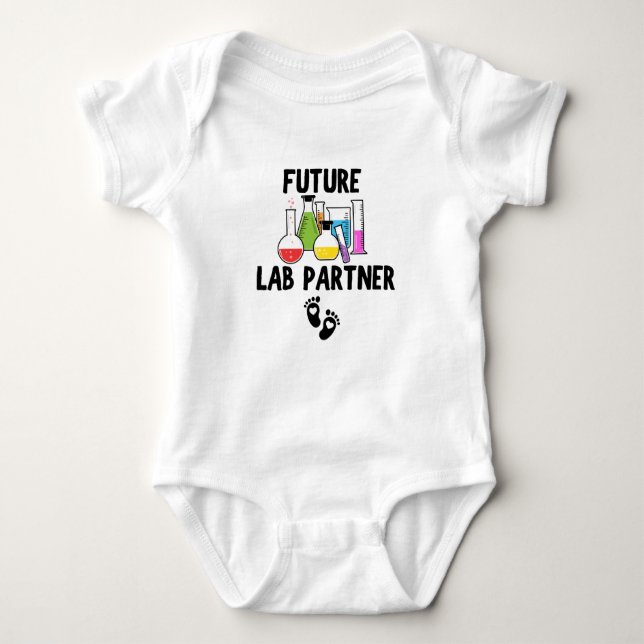 Body Para Bebê Futuro parceiro de laboratório Baby Science Baby B (Frente)