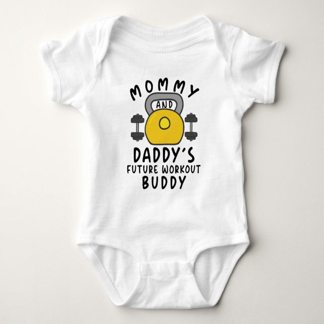 Body Para Bebê Futuro Parceiro de Treino da Mamãe e do Papai (Frente)