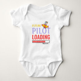 Body Para Bebê Futuro Piloto Carregando Unisex Personalizado Engr