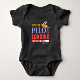 Body Para Bebê Futuro Piloto Carregando Unisex Personalizado Engr