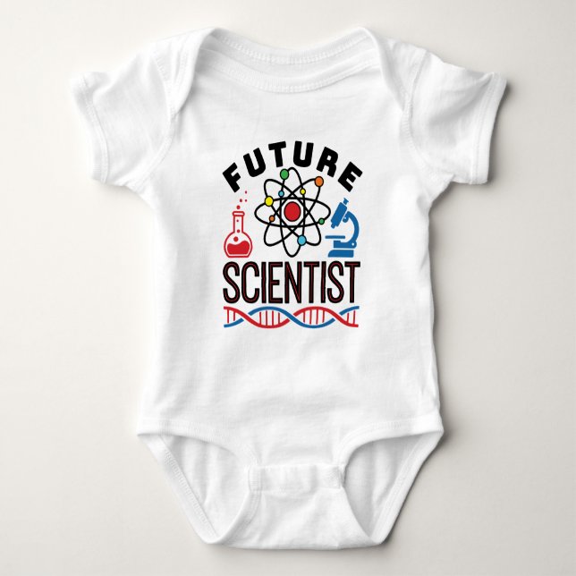 Body Para Bebê FUTURO STEM DE PASSAGEIROS Científicos (Frente)