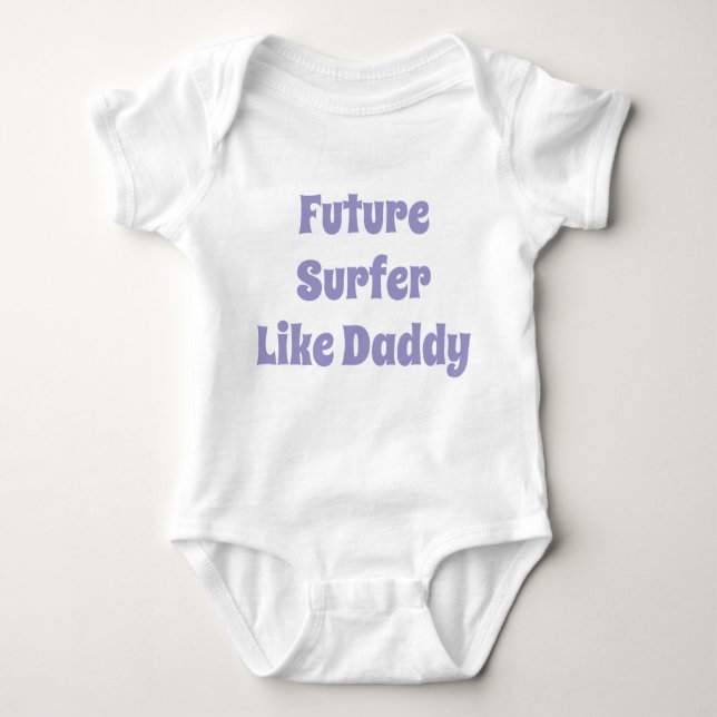 Body Para Bebê Futuro Surfista Como Pai Bebê Roupa (Frente)