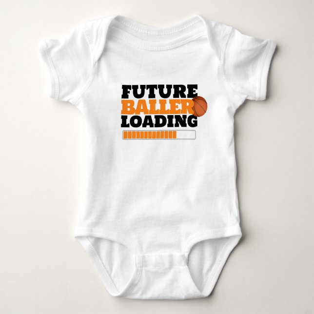 Body Para Bebê Futuro T-Shirt de Basquete de Carga para Futuro (Frente)