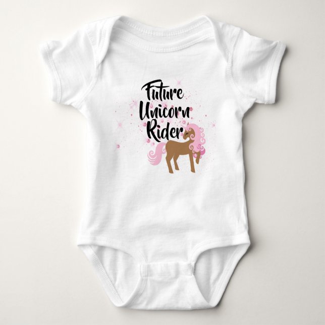 Body Para Bebê Futuro Unicorn Rider Baby (Frente)
