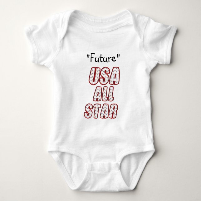 Body Para Bebê Futuro USA All-Star Baby (Frente)