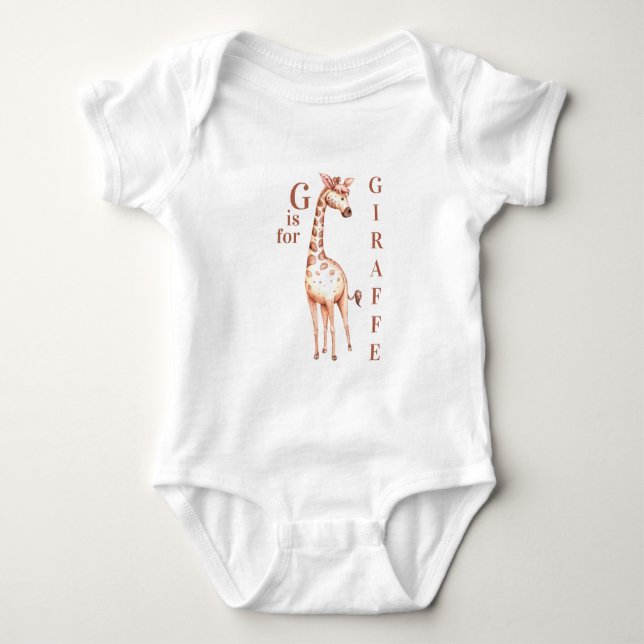 Body Para Bebê G é para GIRAFFE Whimsical Baby Bodyfato (Frente)
