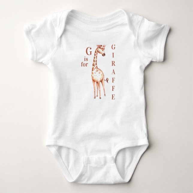 Body Para Bebê G é para GIRAFFE Whimsical Baby Bodyfato (Frente)
