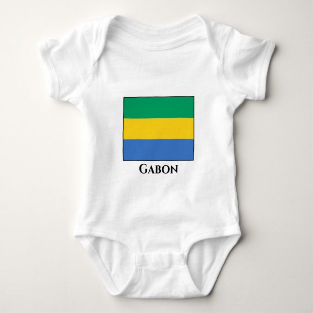 Body Para Bebê Gabão Flag (Frente)