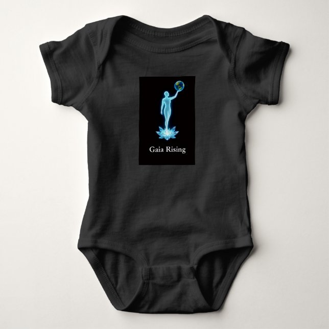 Body Para Bebê Gaia Rising Baby One-Piece Bodysuit (Frente)