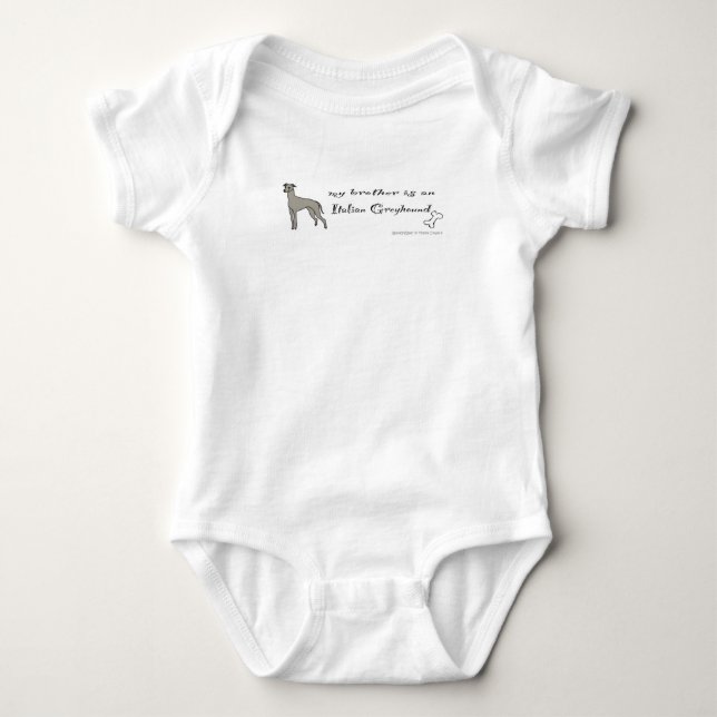 Body Para Bebê galgo italiano (Frente)