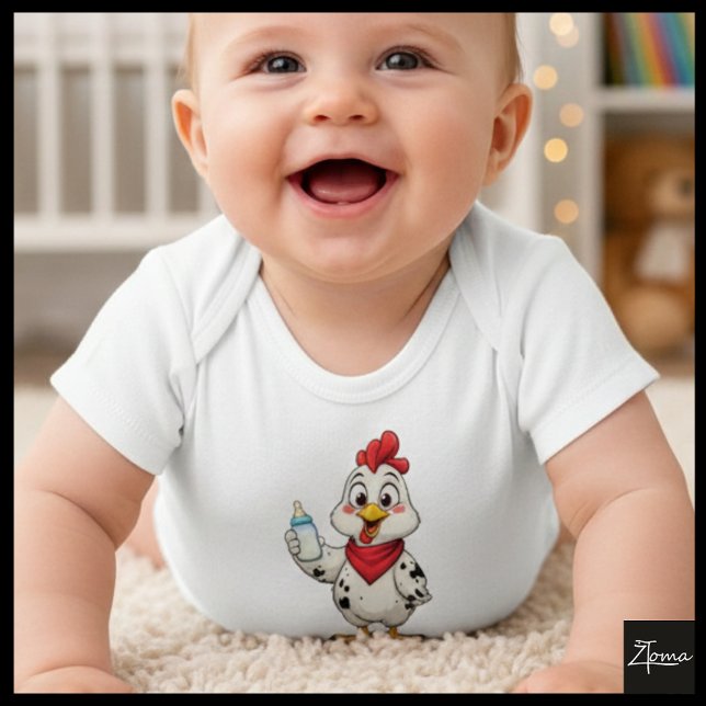 Body Para Bebê Galinha com Frasco para Bebês (Criador carregado)