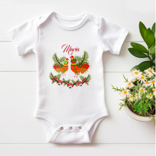 Body Para Bebê Galo e galinha