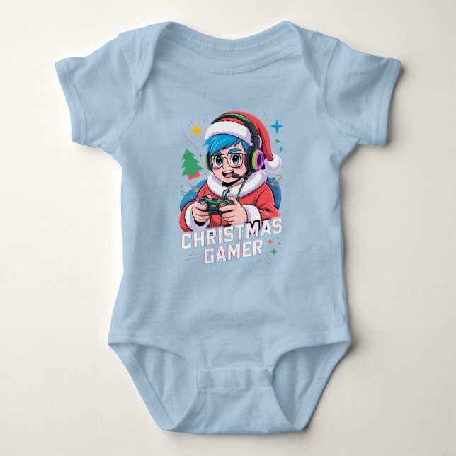 Body Para Bebê Gamer Christmas Gifts Cool Kids Holiday Gamer  (Frente)