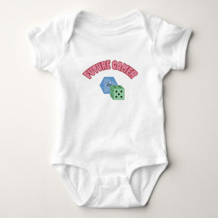 Body Para Bebê Gamer futuro - vermelho & dados