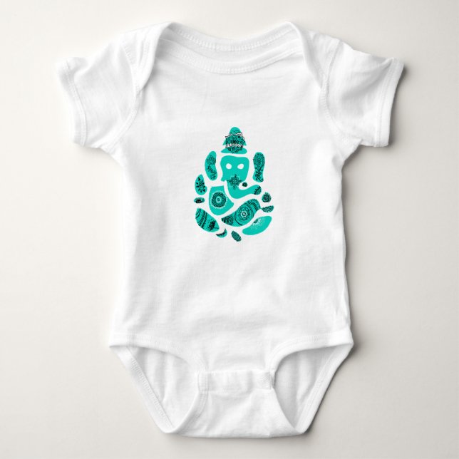 Body Para Bebê Ganesh Ganesha Diety Elephant Baby Jersey (Frente)
